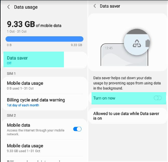 Reduce Data Usage on Android