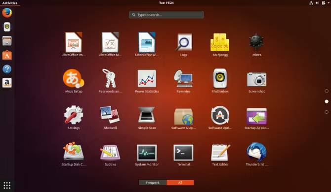 Ubuntu App Drawer